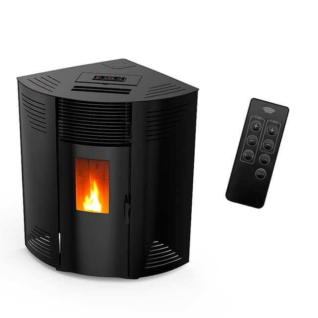 Salamandra a pellets de canto Iseos 12,2 kW Preto Sannover