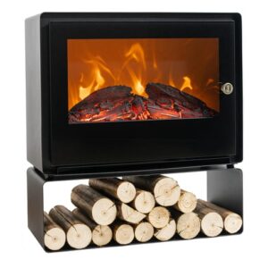 Salamandra Elétrica de chão 2000W 48X21X53 cm preto Pureline
