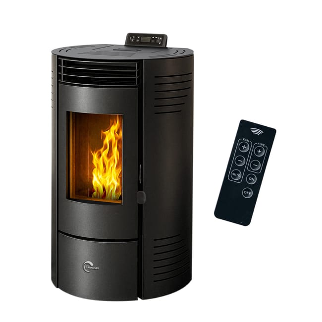 Salamandra a pellets Azora 11,6 kW Preto Sannover