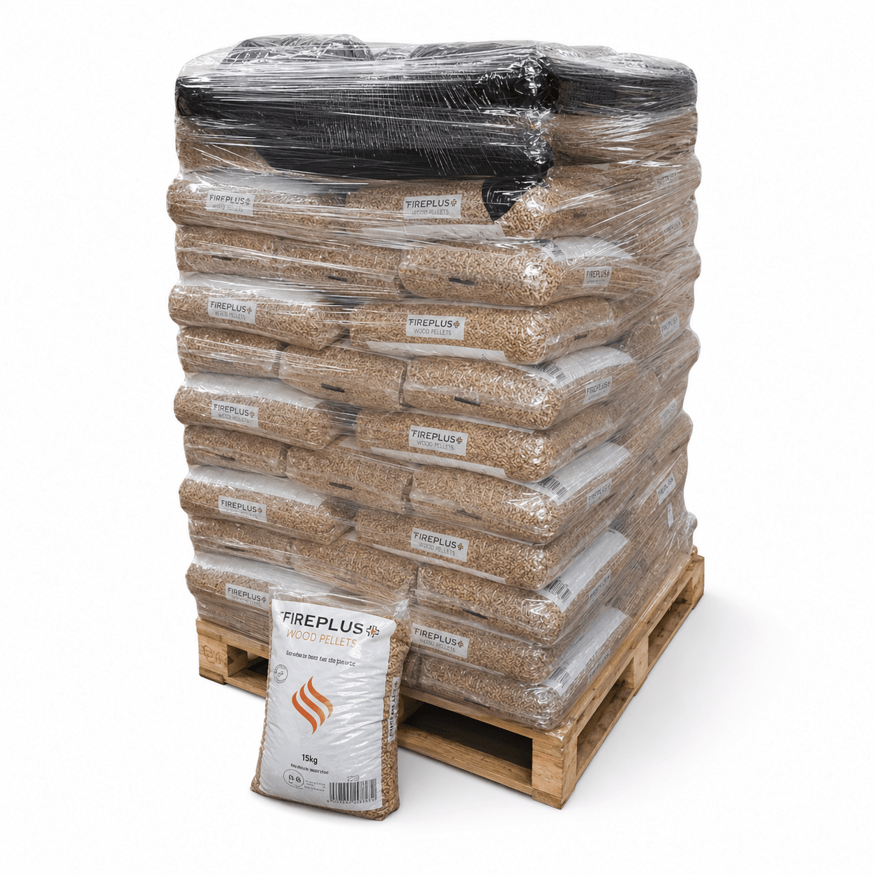 Palete de 77 Sacos de Pellets Fireplus ENplus A1 15 kg (1155 kg) 1 Palete de 77 Sacos de Pellets Fireplus ENplus A1 15 kg (1155 kg)